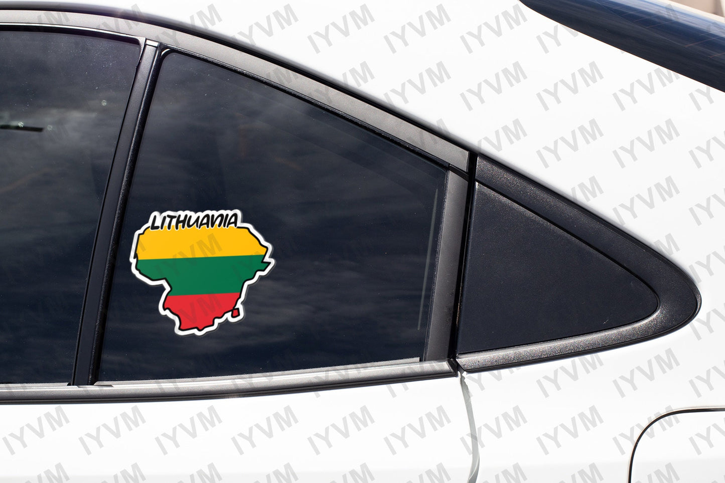 Lithuania Map Flag Sticker Decal / Republic of Lithuania / Lietuvos Respublika / Vilnius / Lithuanian