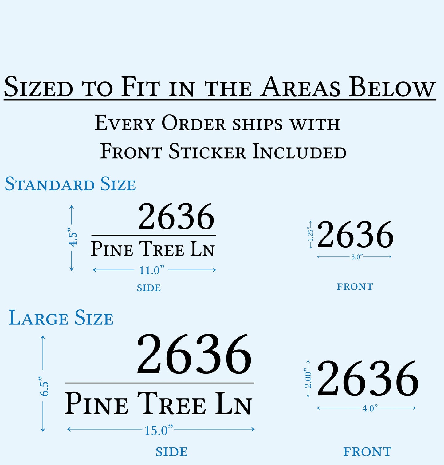 Mailbox Numbers Sticker Decal Street Address Street Numbers