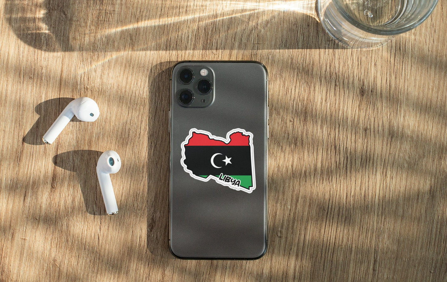 Libya Map Flag Sticker Decal