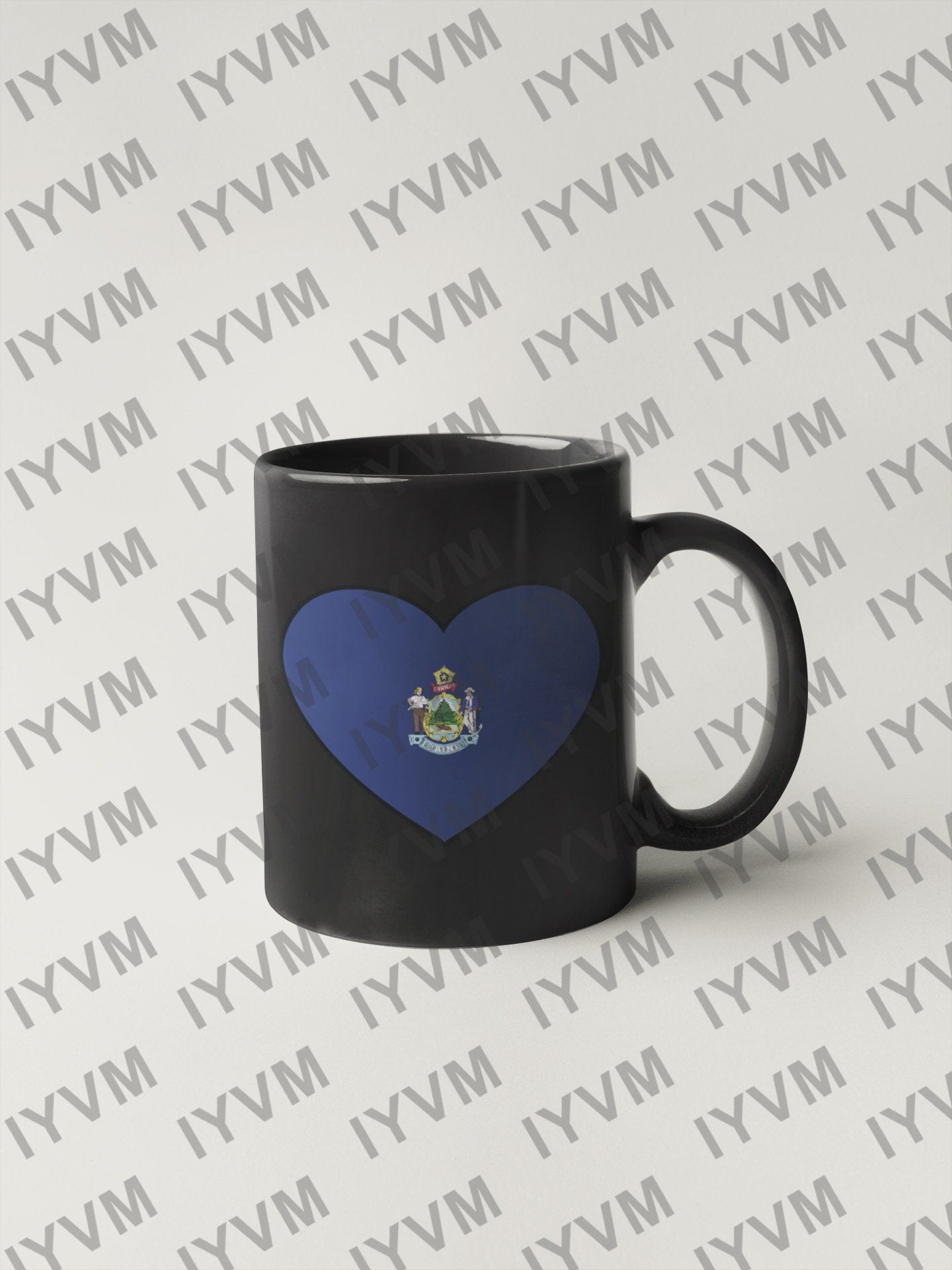 State of Maine Flag Heart Sticker Decal  USA Maine State  Augusta  The Pine Tree State