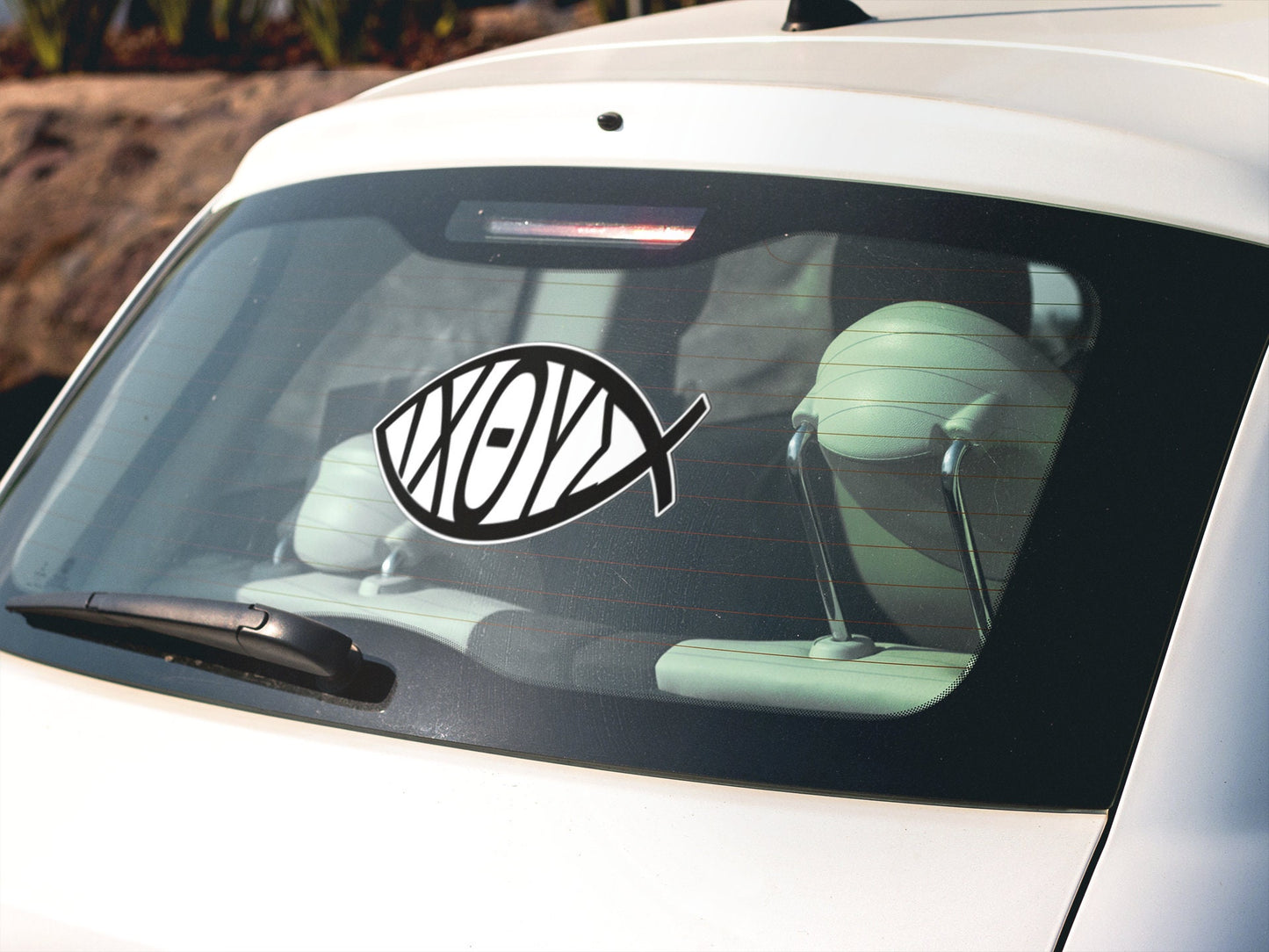 Christian Fish Ichthys Sticker Decal Vinyl Decal God Jesus Holy Spirit Bible Church Faith Love Peace Forgiveness