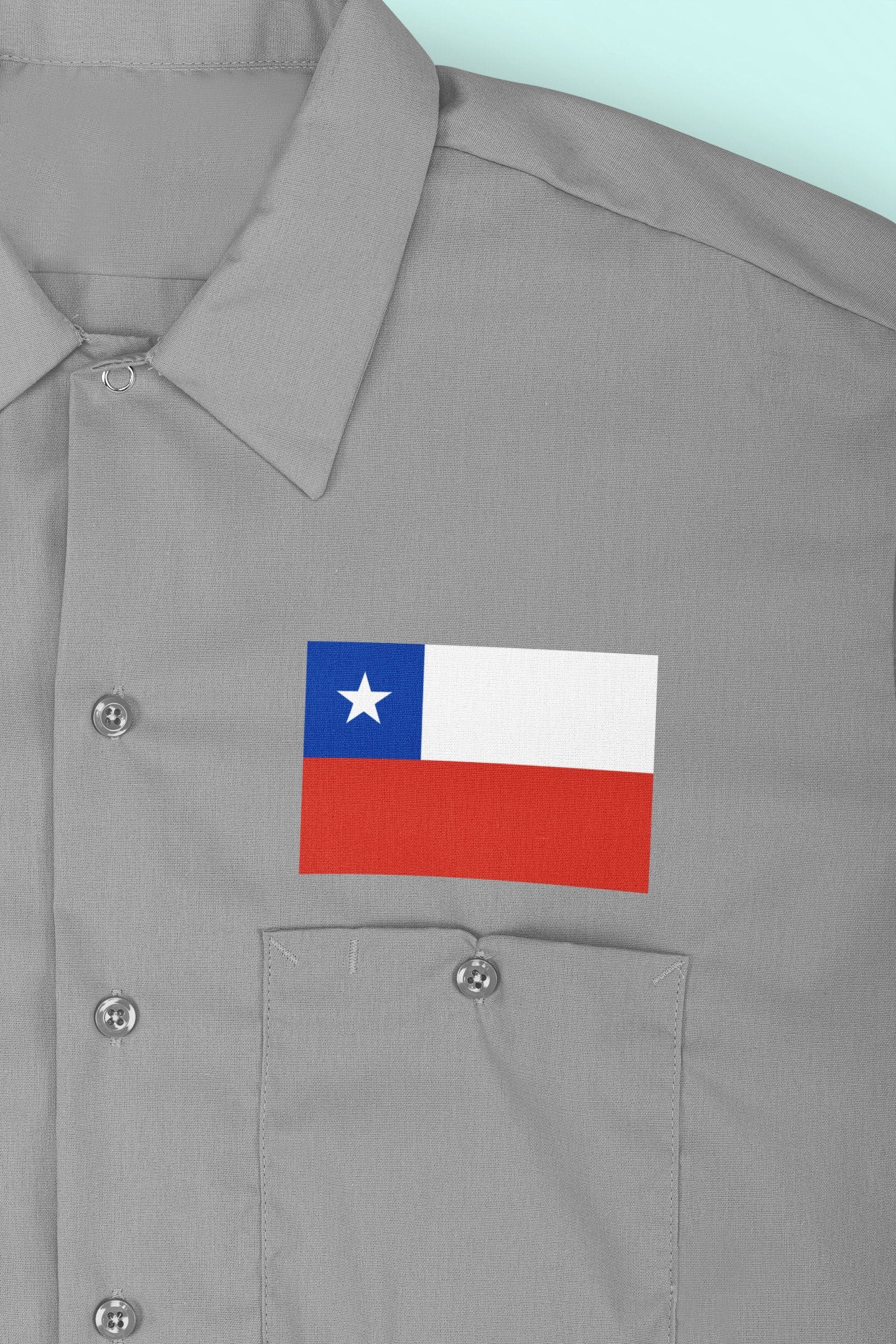 Chile Flag Iron On Heat Transfer Vinyl HTV / Republic of Chile / Por la razón o la fuerza / Santiago /