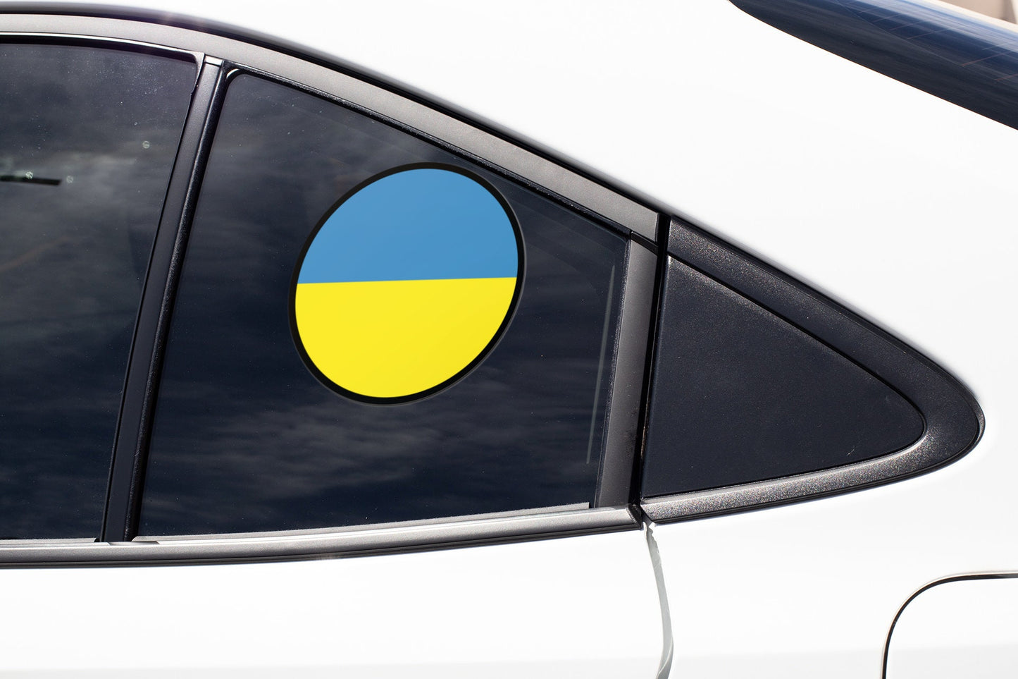 Ukraine Flag Circle Sticker Decal