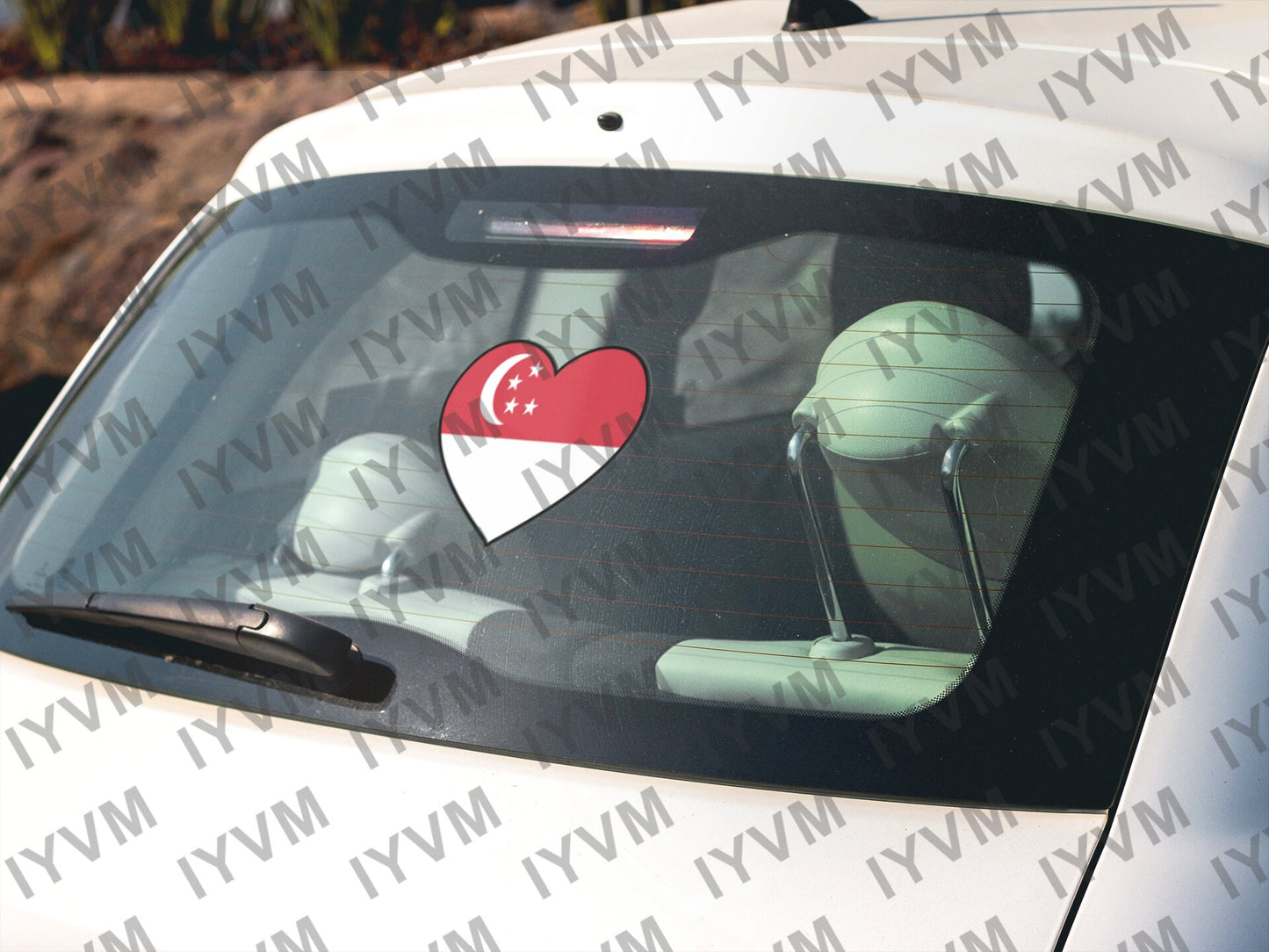 Singapore Flag Sticker Decal / Republic of Singapore / Majulah Singapura / Singaporean /