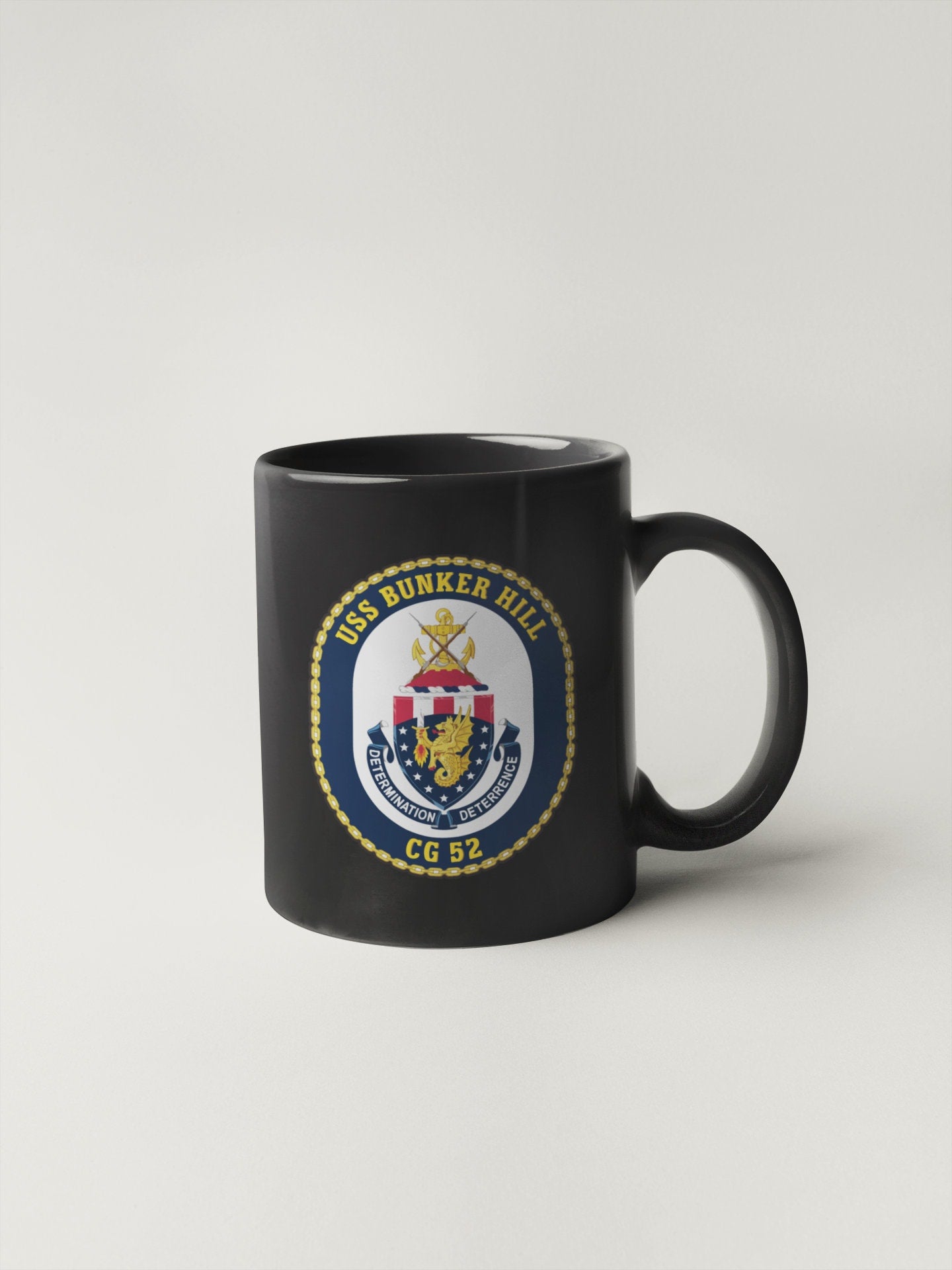 USS Bunker Hill CG-52 Badge Sticker Decal Ticonderoga Class Cruiser Car Sticker Bumper Sticker for Car Emblem