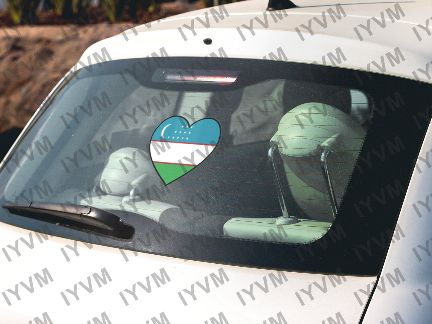 Uzbekistan Flag Heart Sticker Decal / Republic of Uzbekistan / Tashkent / Uzbek / Uzbekistani