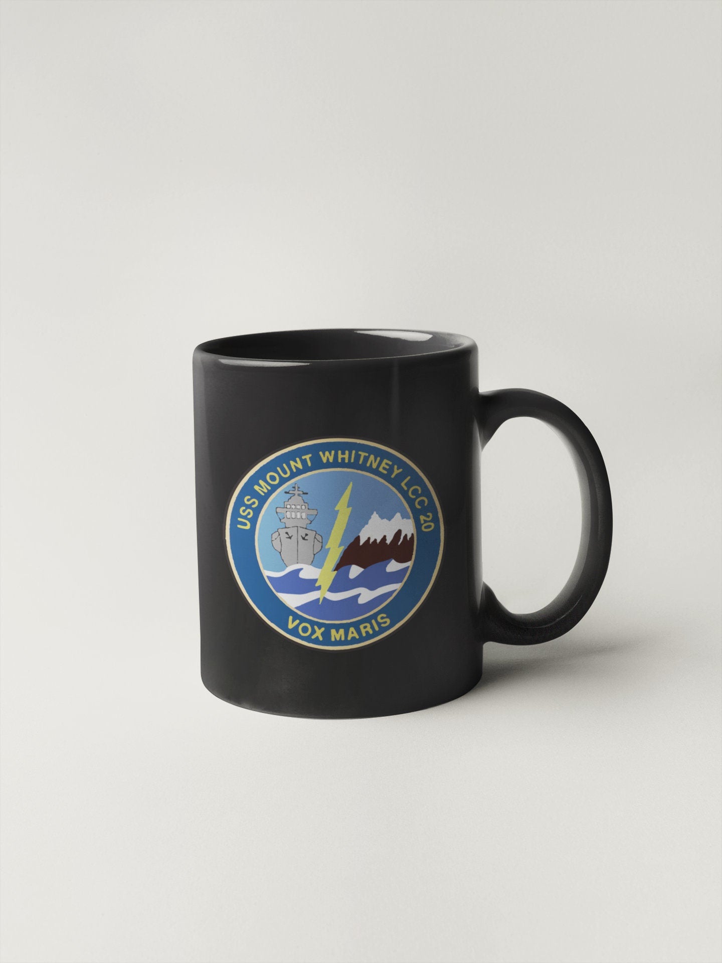 USS Mount Whitney LCC-20 Badge Sticker Decal Blue Ridge Class Amphibious Command Ship Car Sticker Bumper Sticker for Car Emblem