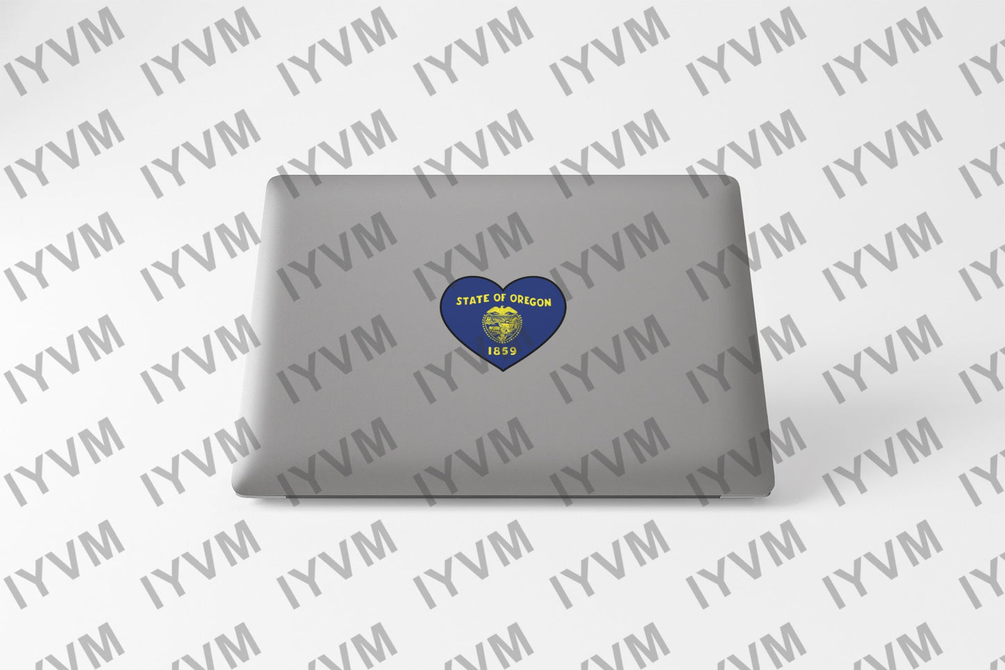 State of Oregon Flag Heart Sticker Decal  USA Oregon State  Salem  The Beaver State  Pacific Wonderland  Webfoot State