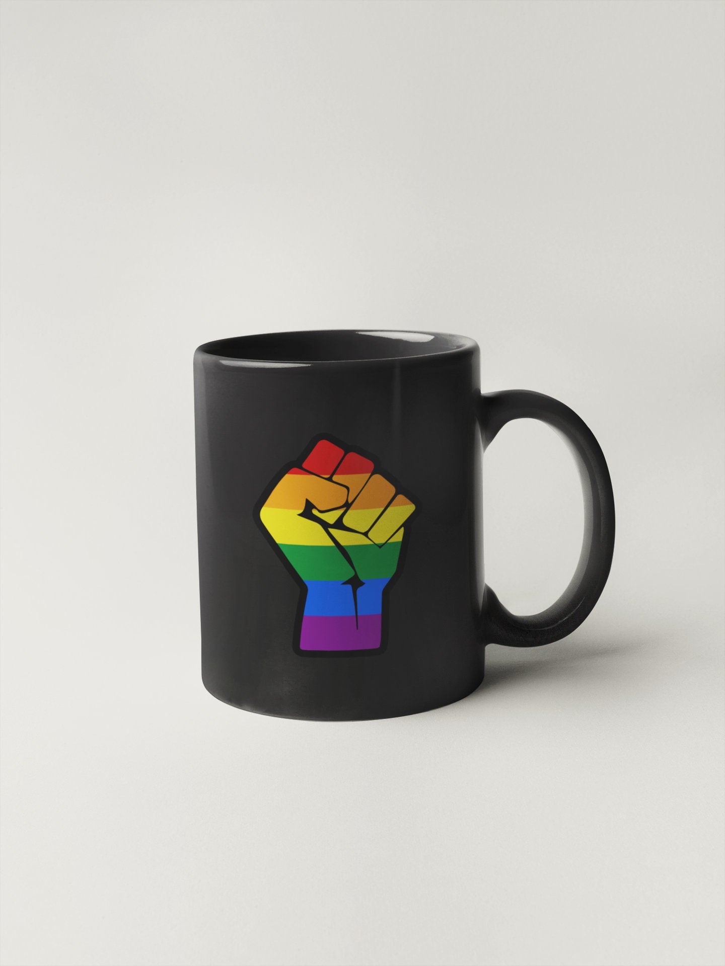 Rainbow Resist Fist Sticker Decal Pride Flag LGBTQ Gay Lesbian Community Pride Diversity Rights Equality