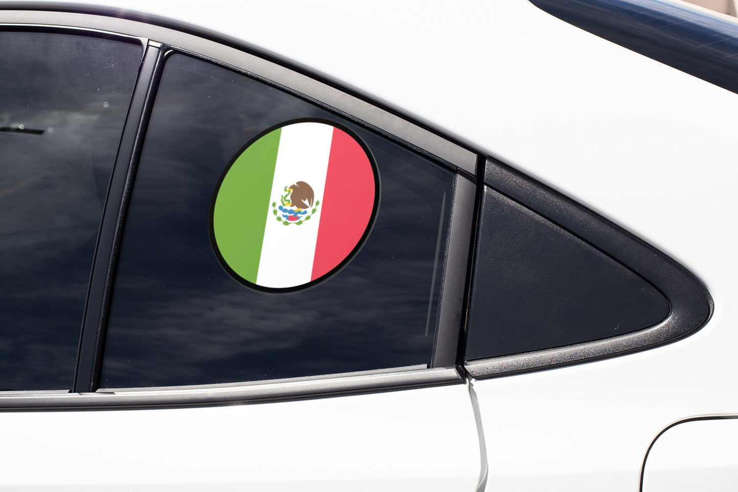 Mexico Flag Circle Sticker Decal