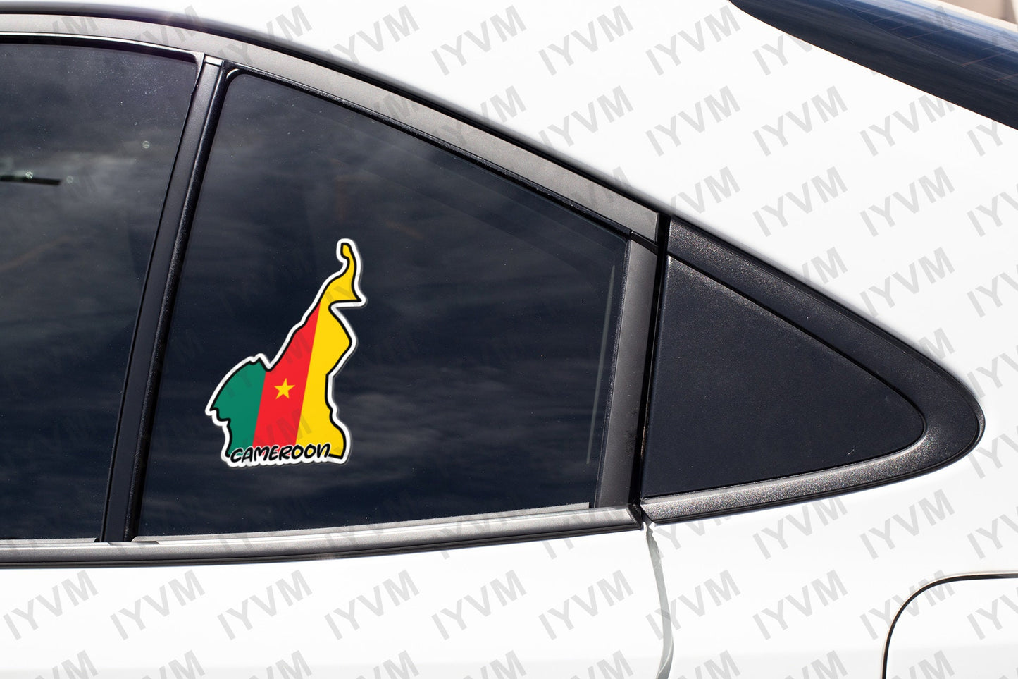 Cameroon Map Flag Sticker Decal / Republic of Cameroon / Yaoundé / Paix – Travail – Patrie / Cameroonian