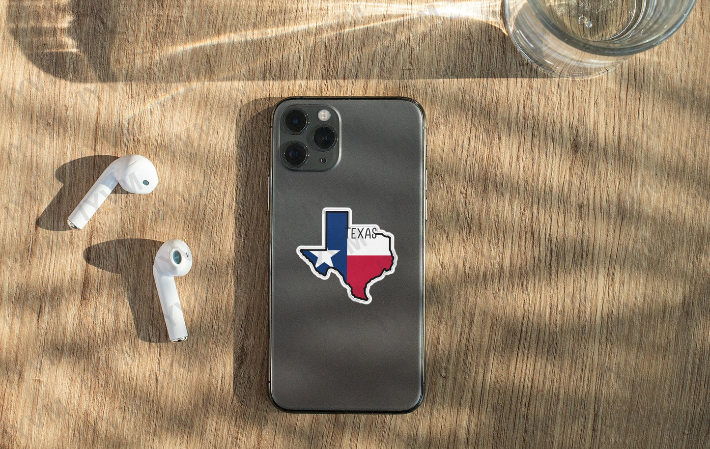 State of Texas Map Flag Sticker Decal  USA Texas State  Austin  The Lone Star State