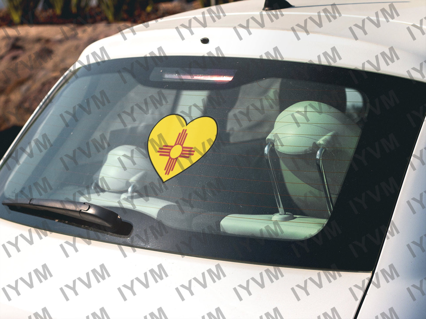State of New Mexico Flag Heart Sticker Decal  USA New Mexico State  Santa Fe  The Land of Enchantment  Land of Sunshine