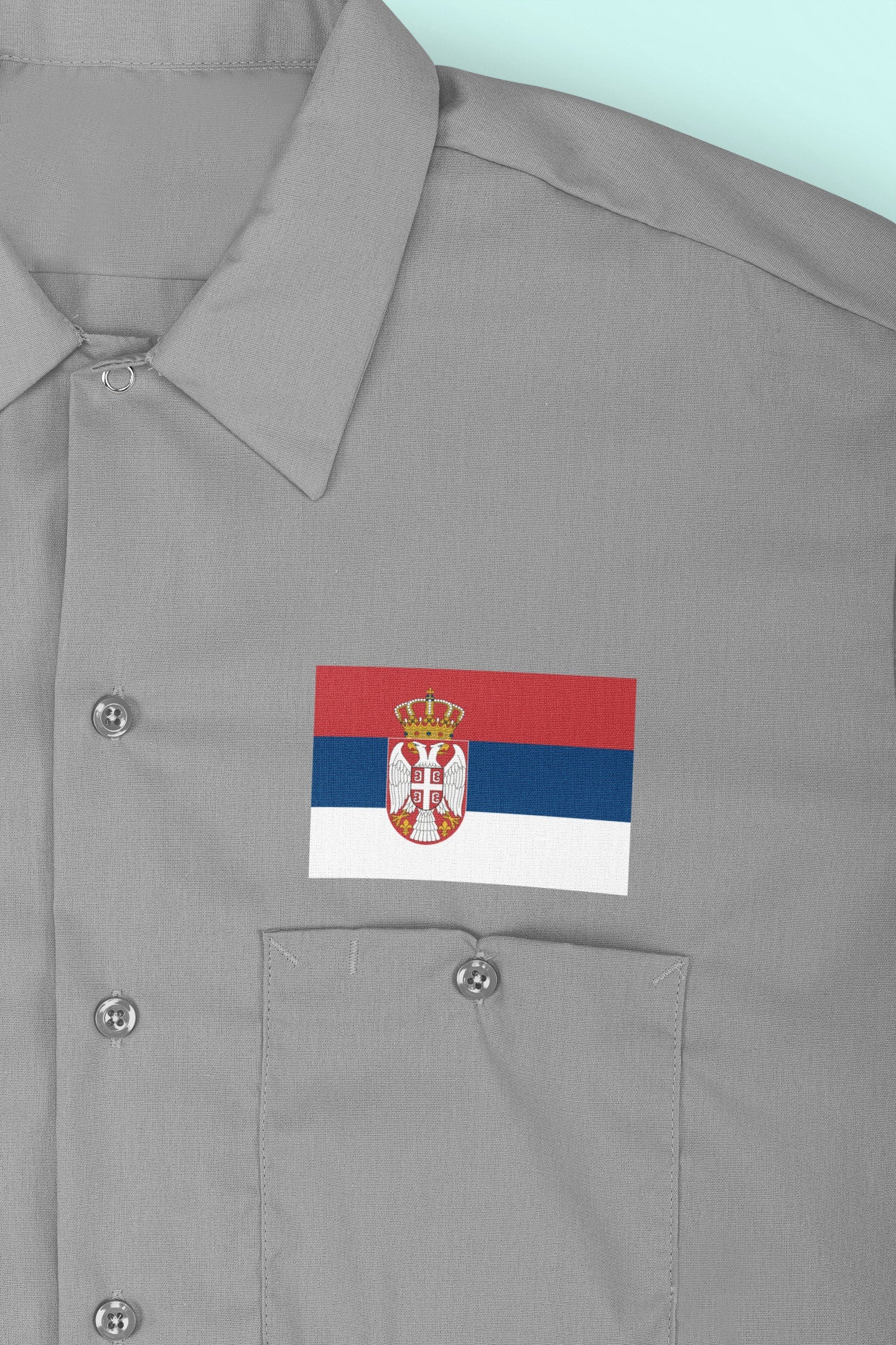 Serbia Flag Iron On Heat Transfer Vinyl HTV / Republic of Serbia / Република Србија / Belgrade / Serbian /