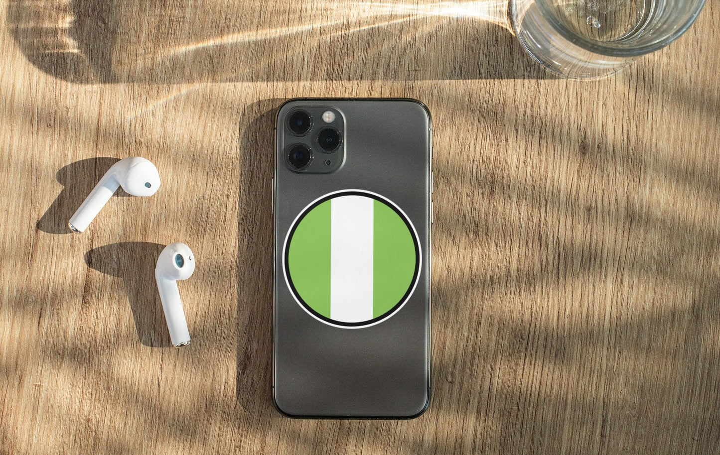 Nigeria Flag Circle Sticker Decal