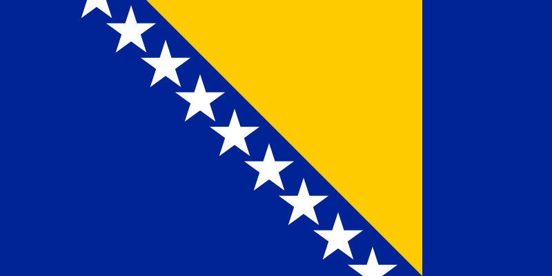 Bosnia and Herzegovina Flag Sticker Decal / Sarajevo / Bosnian / Herzegovinian / BiH / B&H / Bosnia–Herzegovina