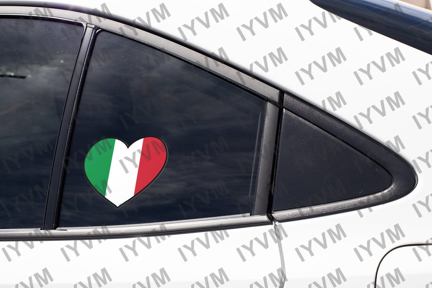 Italy Flag Heart Sticker Decal / Italian Republic / Republic of Italy / Rome /