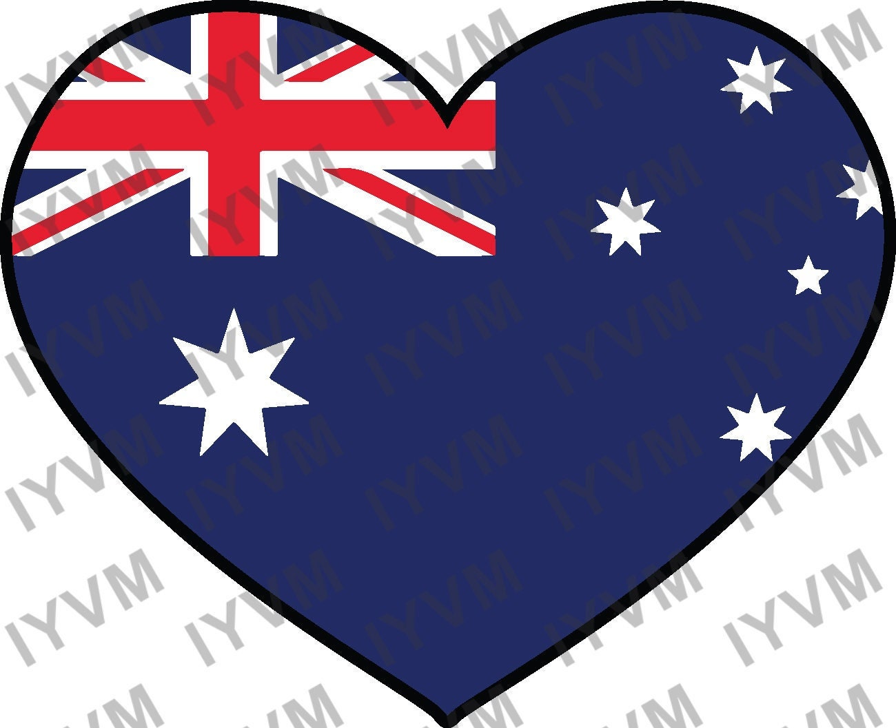 Australia Flag Heart Sticker Decal / Canberra / Australian