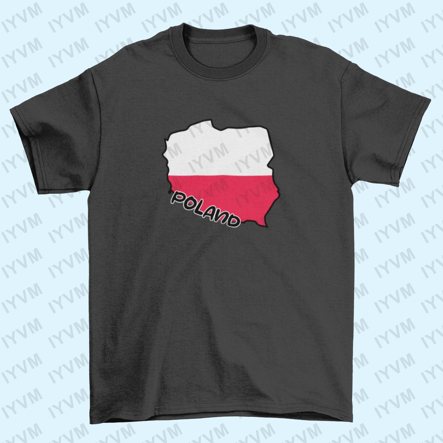 Poland Map Iron On Heat Transfer Vinyl HTV / Republic of Poland / Rzeczpospolita Polska / Warsaw / Polish