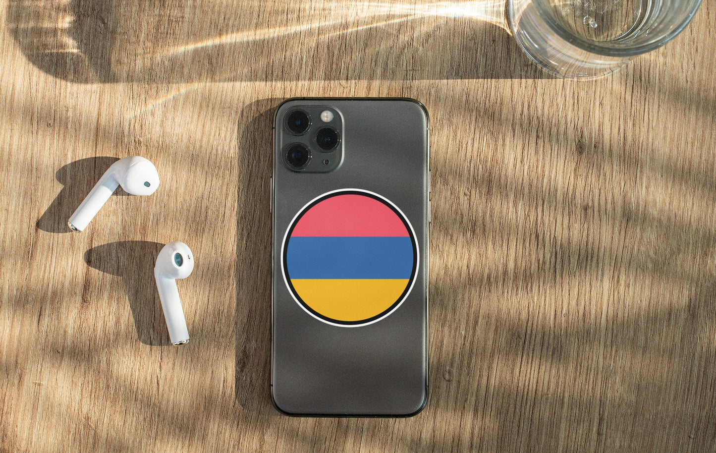 Armenia Flag Circle Sticker Decal