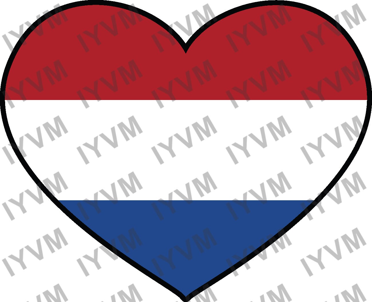 Netherlands Flag Heart Sticker Decal / Holland / Nederland / Je maintiendrai / Amsterdam / Dutch