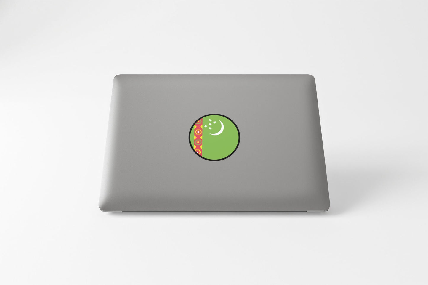 Turkmenistan Flag Circle Sticker Decal