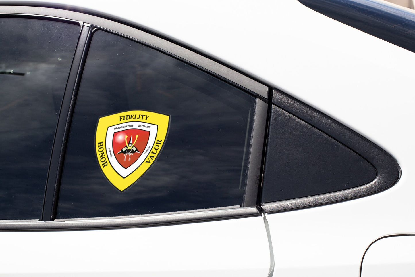 US Marine Corps Badge Sticker Decal  Headquarters Battalion 3rd Marine Division Samurai Car Sticker Bumper Sticker for Car Emblem