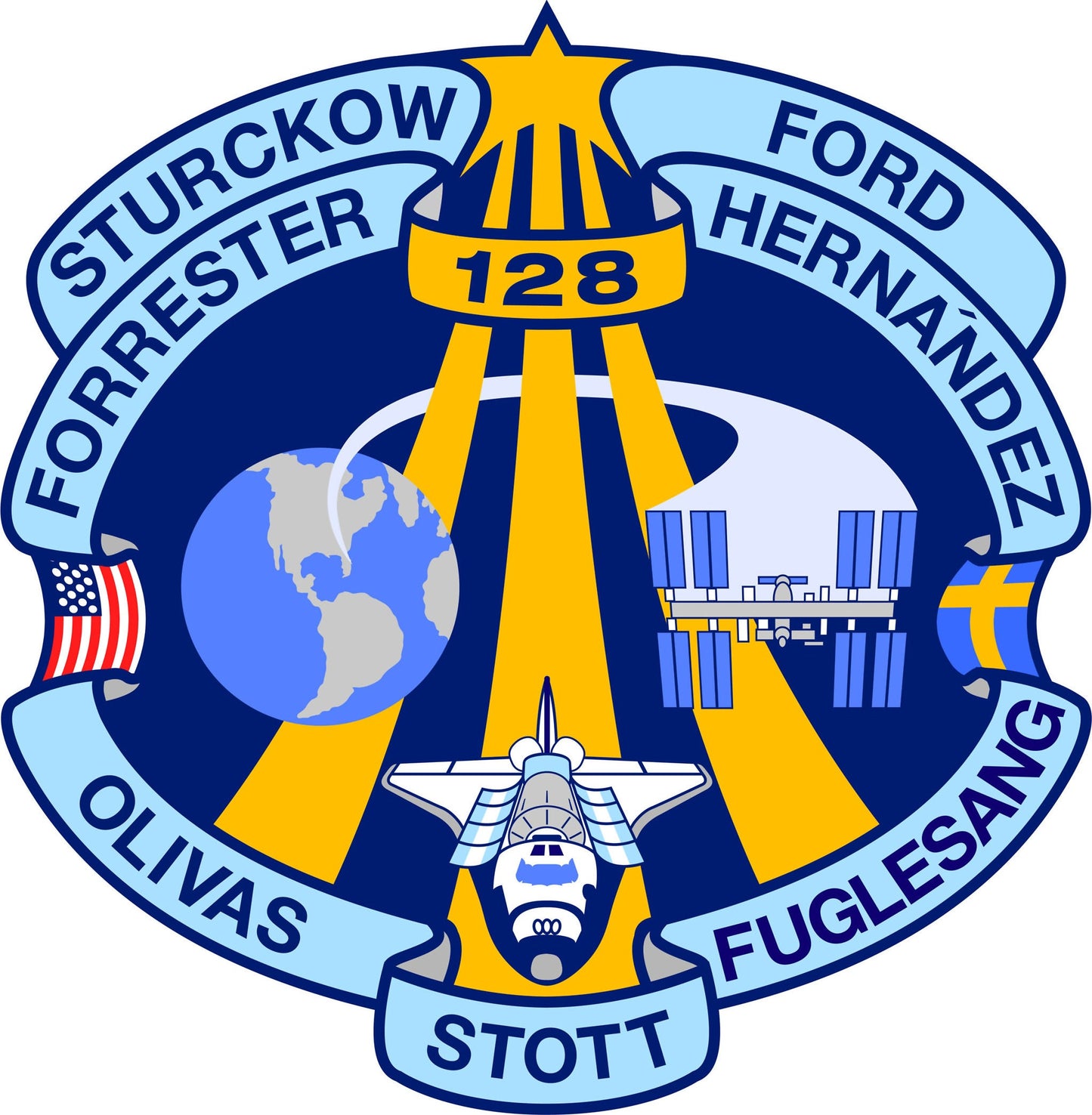 the emblem of the space shuttle organization