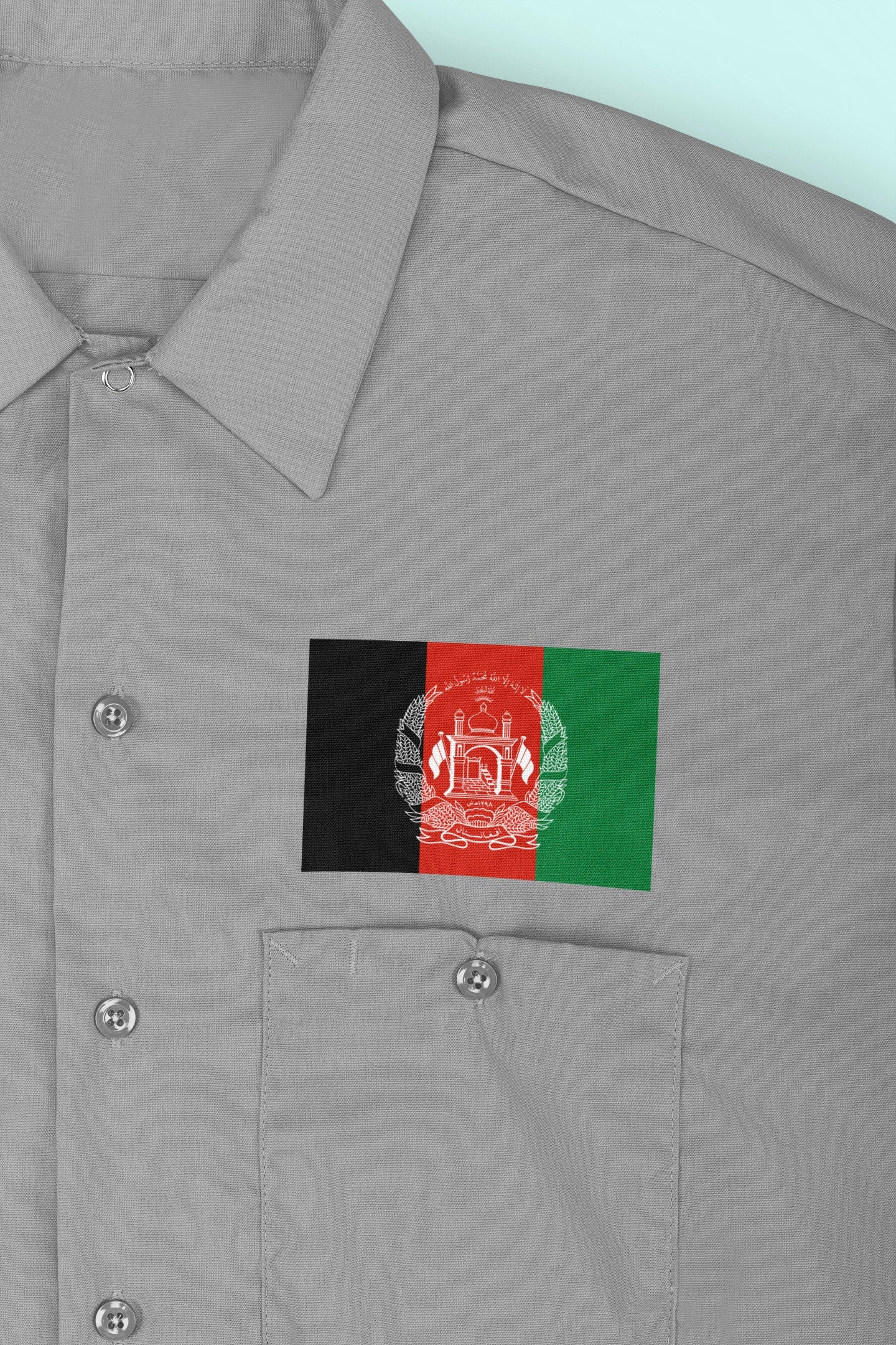 Afghanistan Flag Iron On Heat Transfer Vinyl HTV / Kabul / Heart of Asia