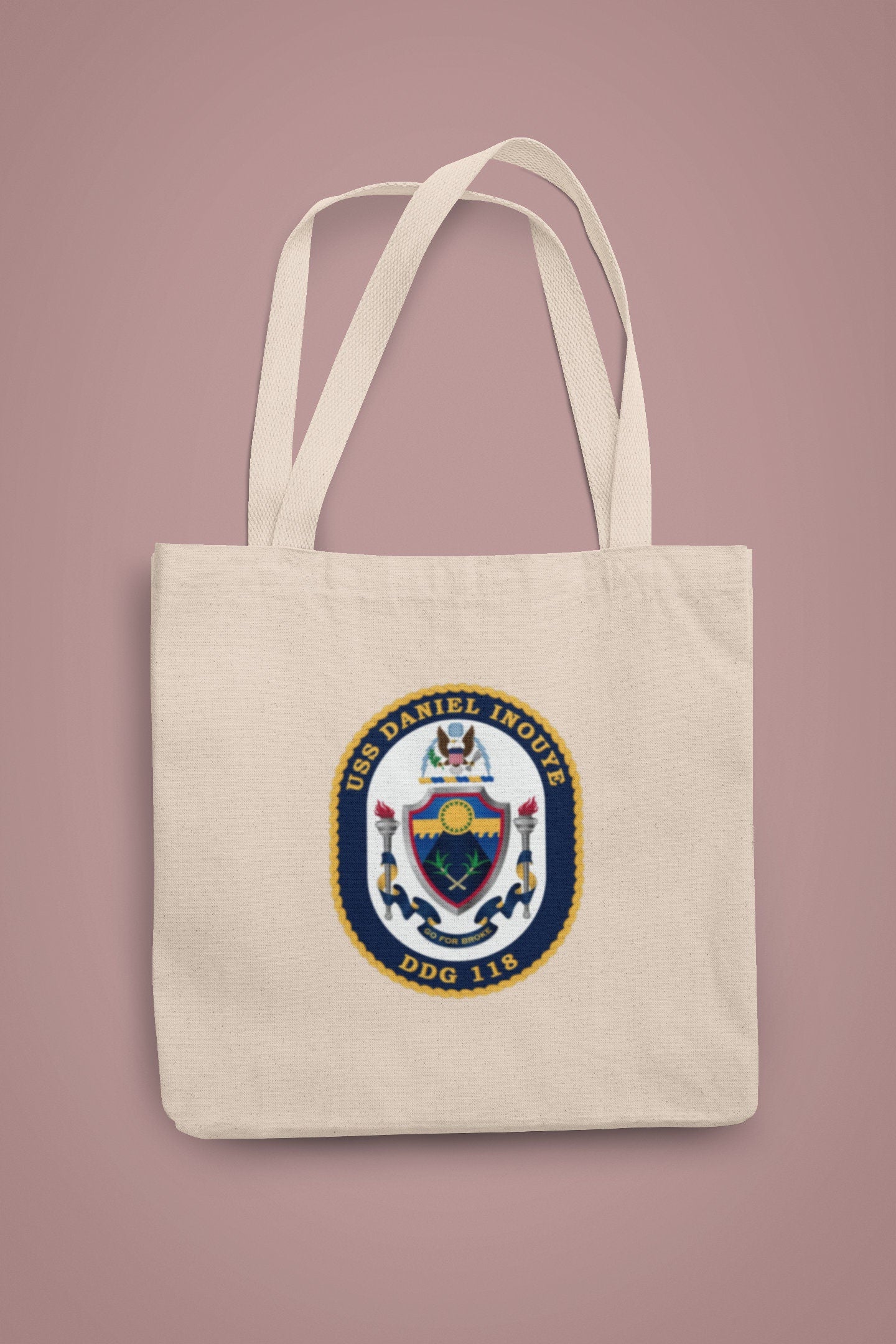 USS Daniel Inouye DDG-118 Badge Iron On Heat Transfer Vinyl HTV Arleigh Burke Class Destroyer