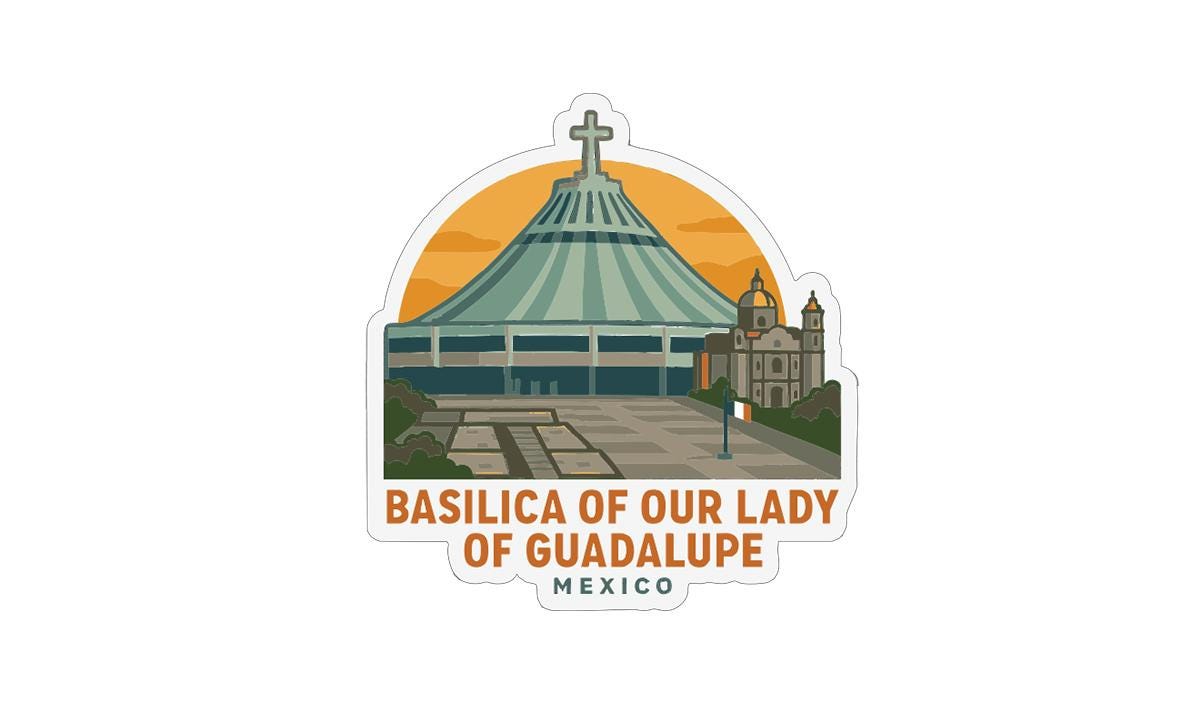Basilica of Our Lady of Guadalupe Iron On Heat Transfer Vinyl HTV Symbolic