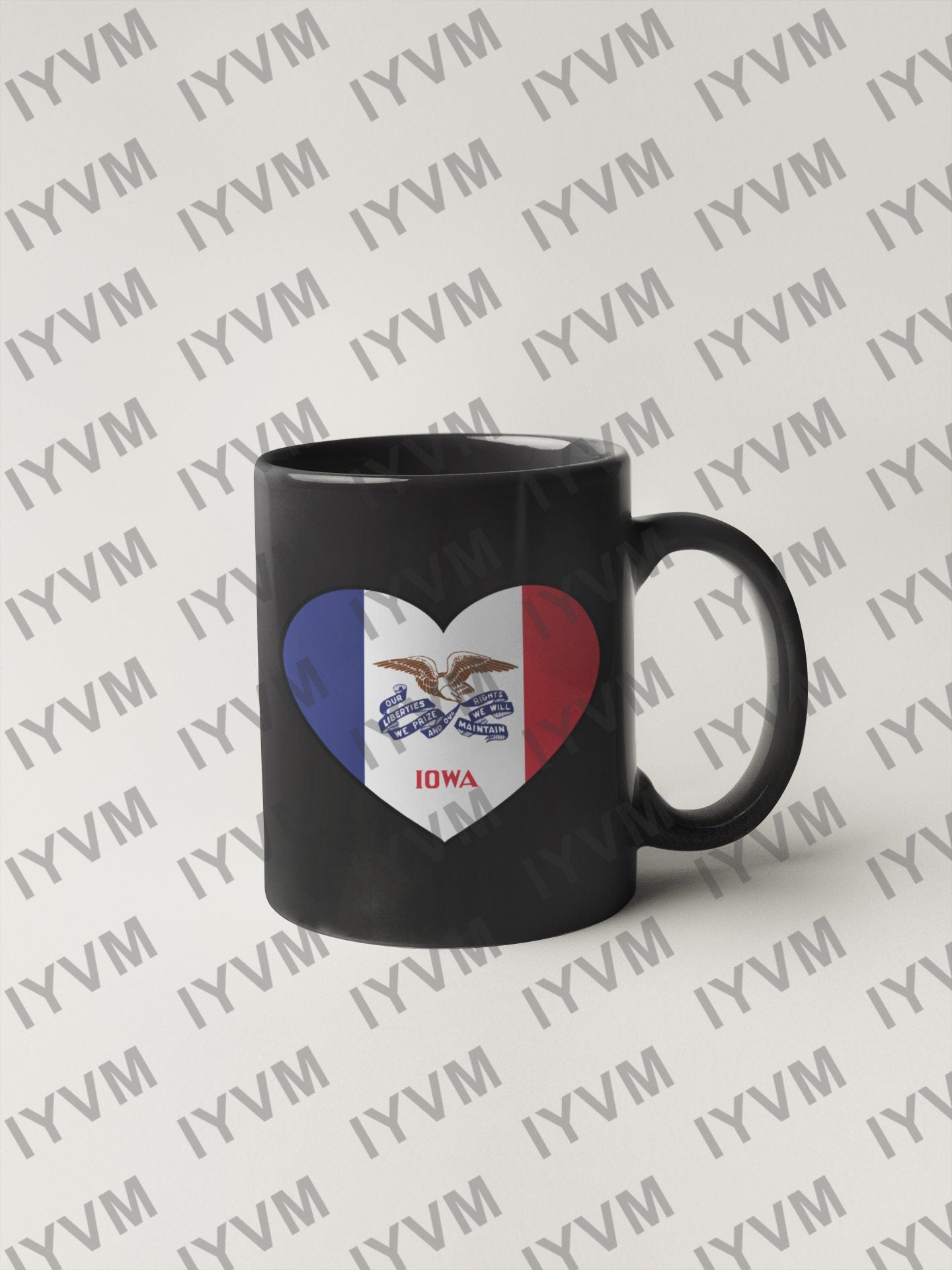 State of Iowa Flag Heart Sticker Decal  USA Iowa State  Des Moines  The Hawkeye State