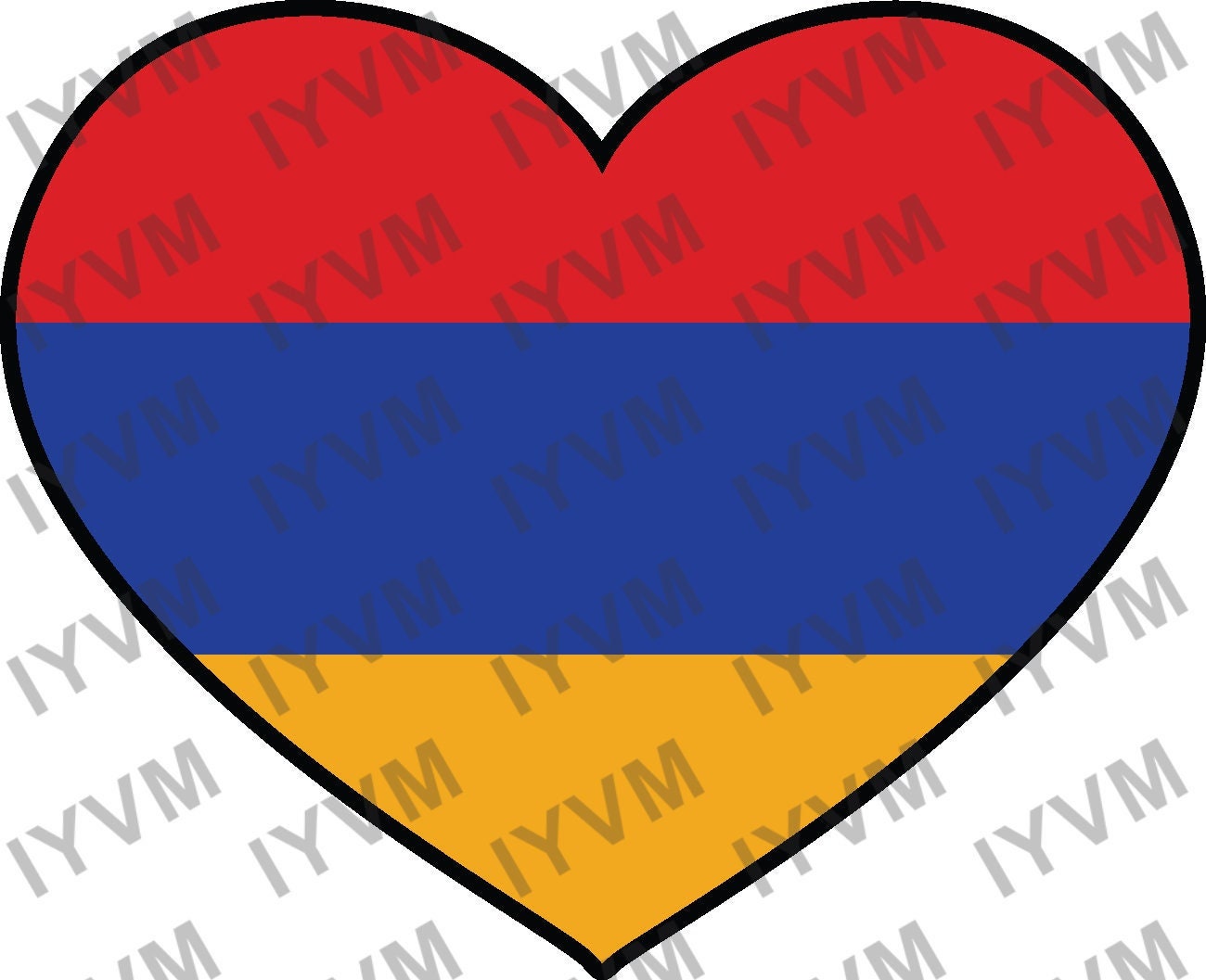 Armenia Flag Heart Sticker Decal / Yerevan / Մեկ Ազգ, Մեկ Մշակույթ Mek Azg, Mek Mshakuyt / Armenian
