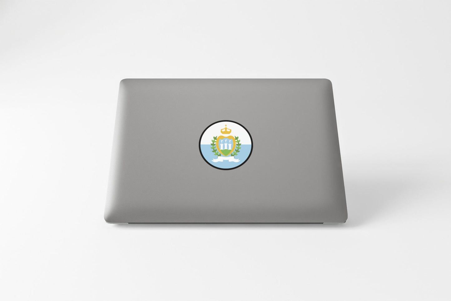 San Marino Flag Circle Sticker Decal