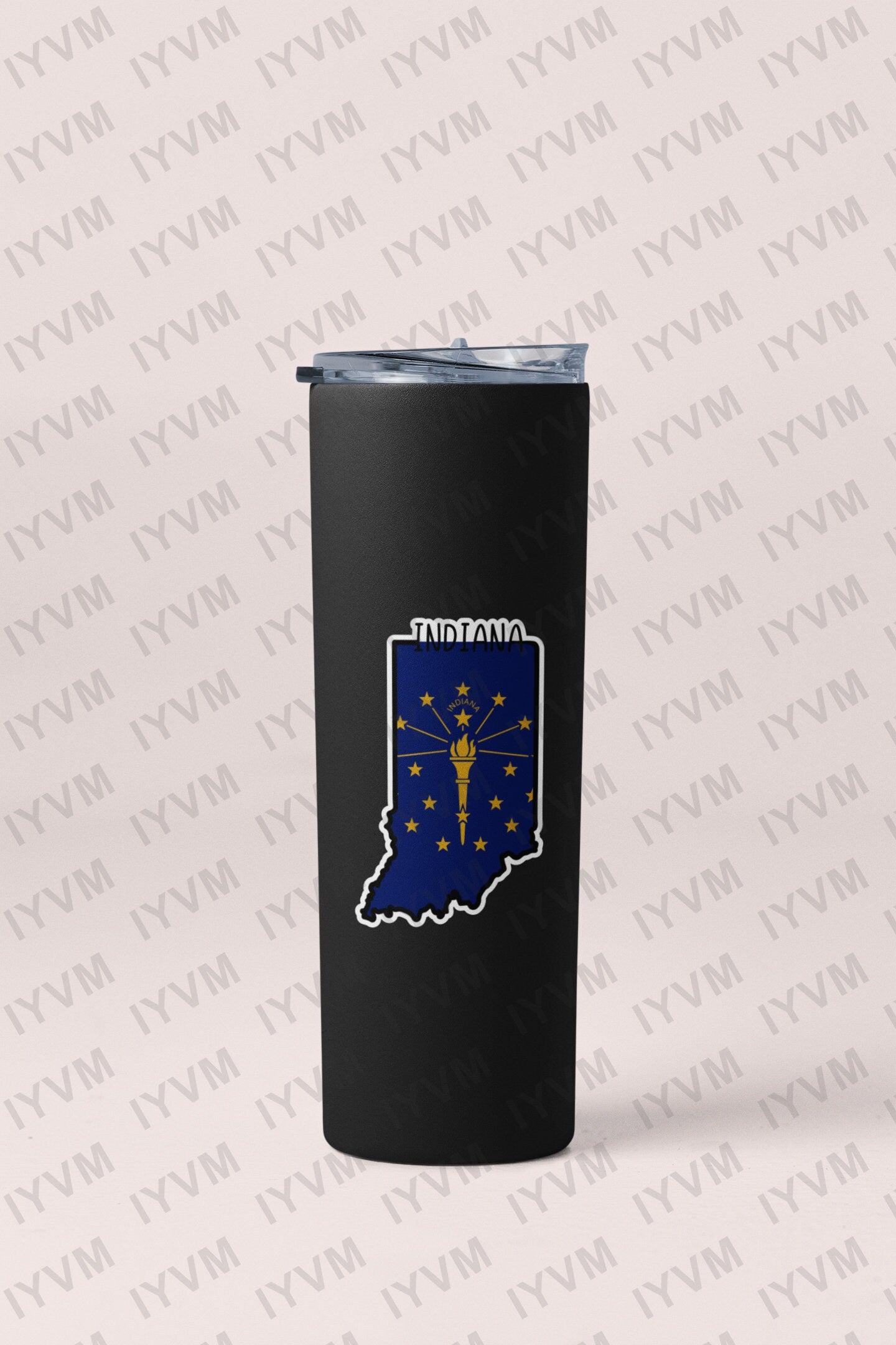 State of Indiana Map Flag Sticker Decal  USA Indiana State  Indianapolis  The Hoosier State  Crossroads of America
