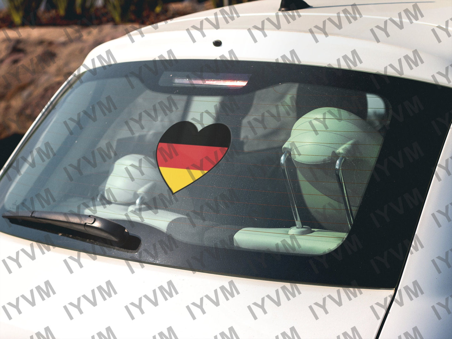 Germany Flag Heart Sticker Decal / Federal Republic of Germany / Berlin / German / Bundesrepublik Deutschland