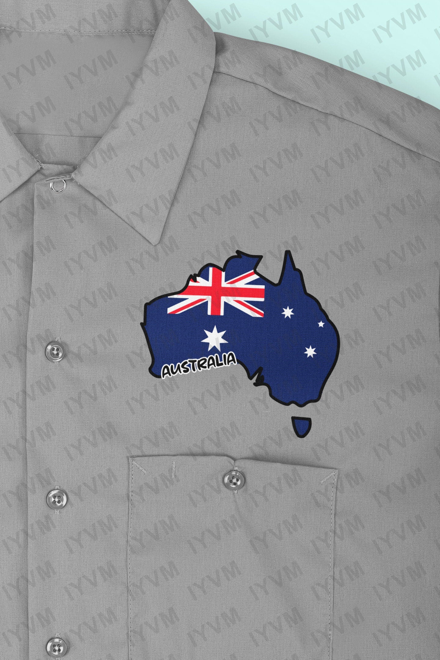 Australia Map Iron On Heat Transfer Vinyl HTV / Canberra / Australian