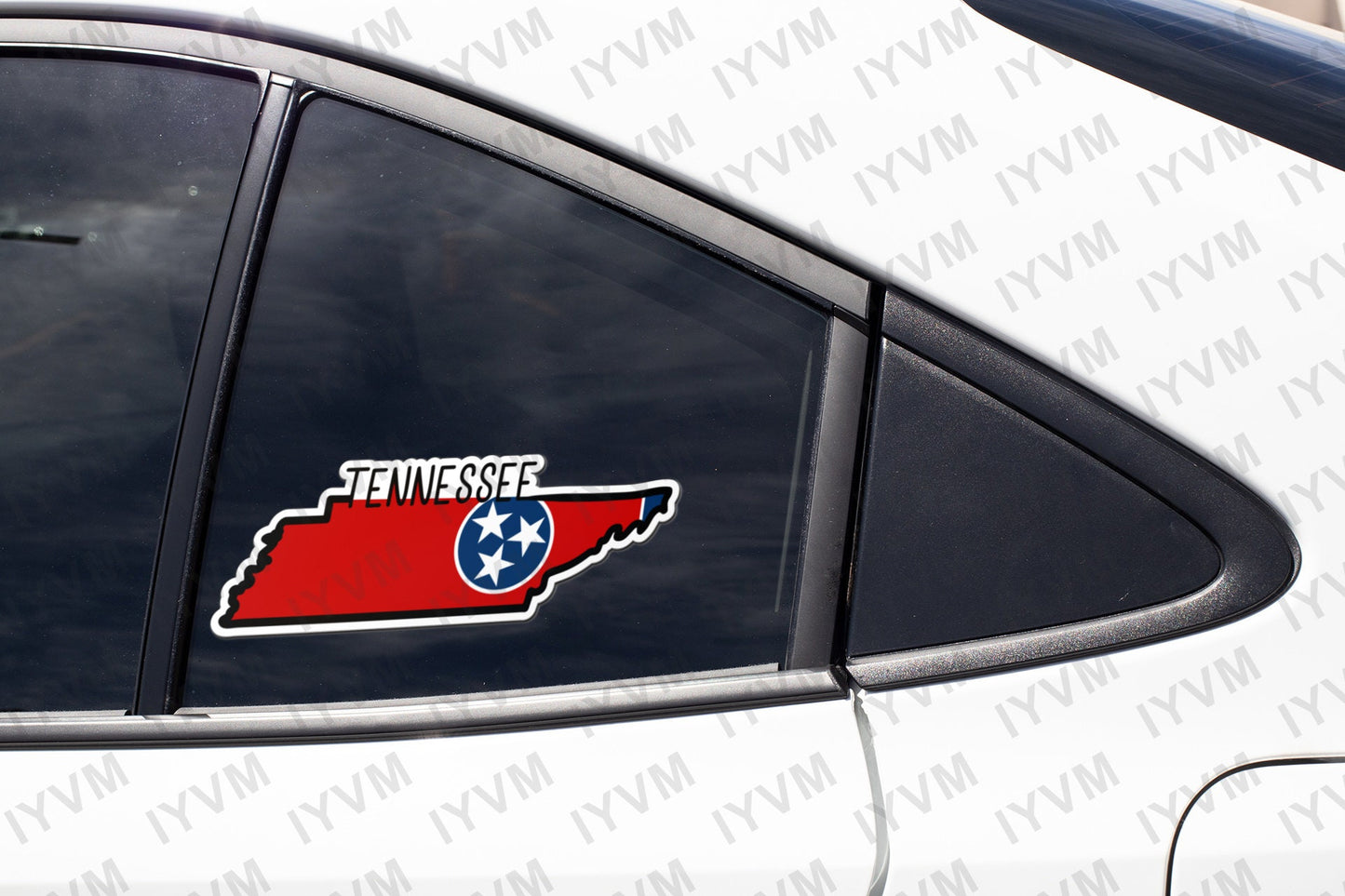 State of Tennessee Map Flag Sticker Decal  USA Tennessee State  Nashville  The Volunteer State  Big Bend State  Butternut State /