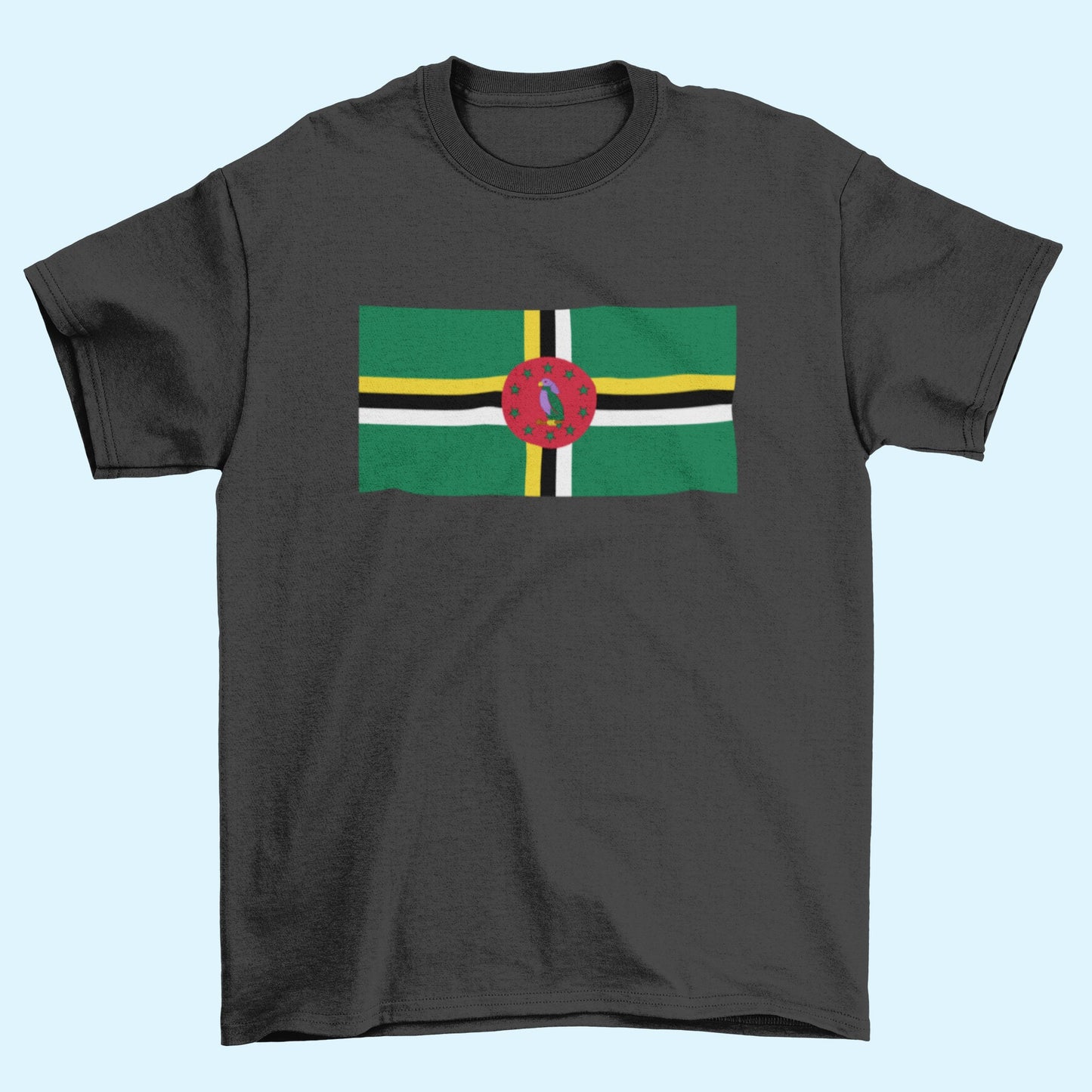 Dominica Flag Iron On Heat Transfer Vinyl HTV / Commonwealth of Dominica / Apres Bondie, C'est La Ter / Roseau