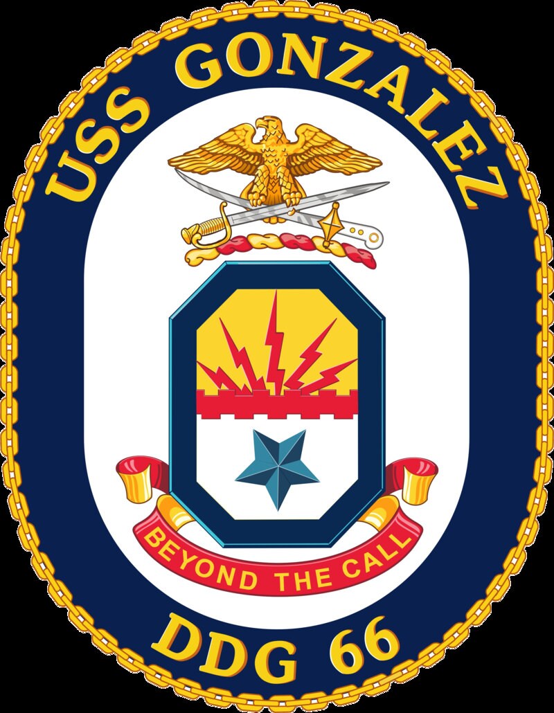 USS Gonzalez DDG-66 Badge Iron On Heat Transfer Vinyl HTV Arleigh Burke Class Destroyer