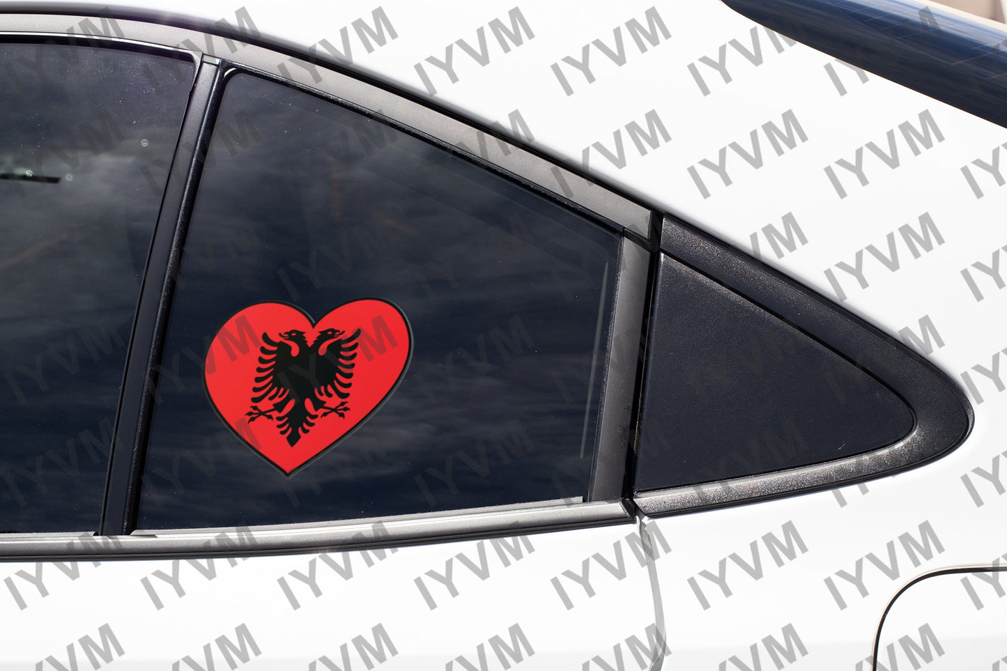 Albania Flag Heart Sticker Decal / Tirana / Ti Shqipëri, më jep nder, më jep emrin Shqipëtar / Albanian