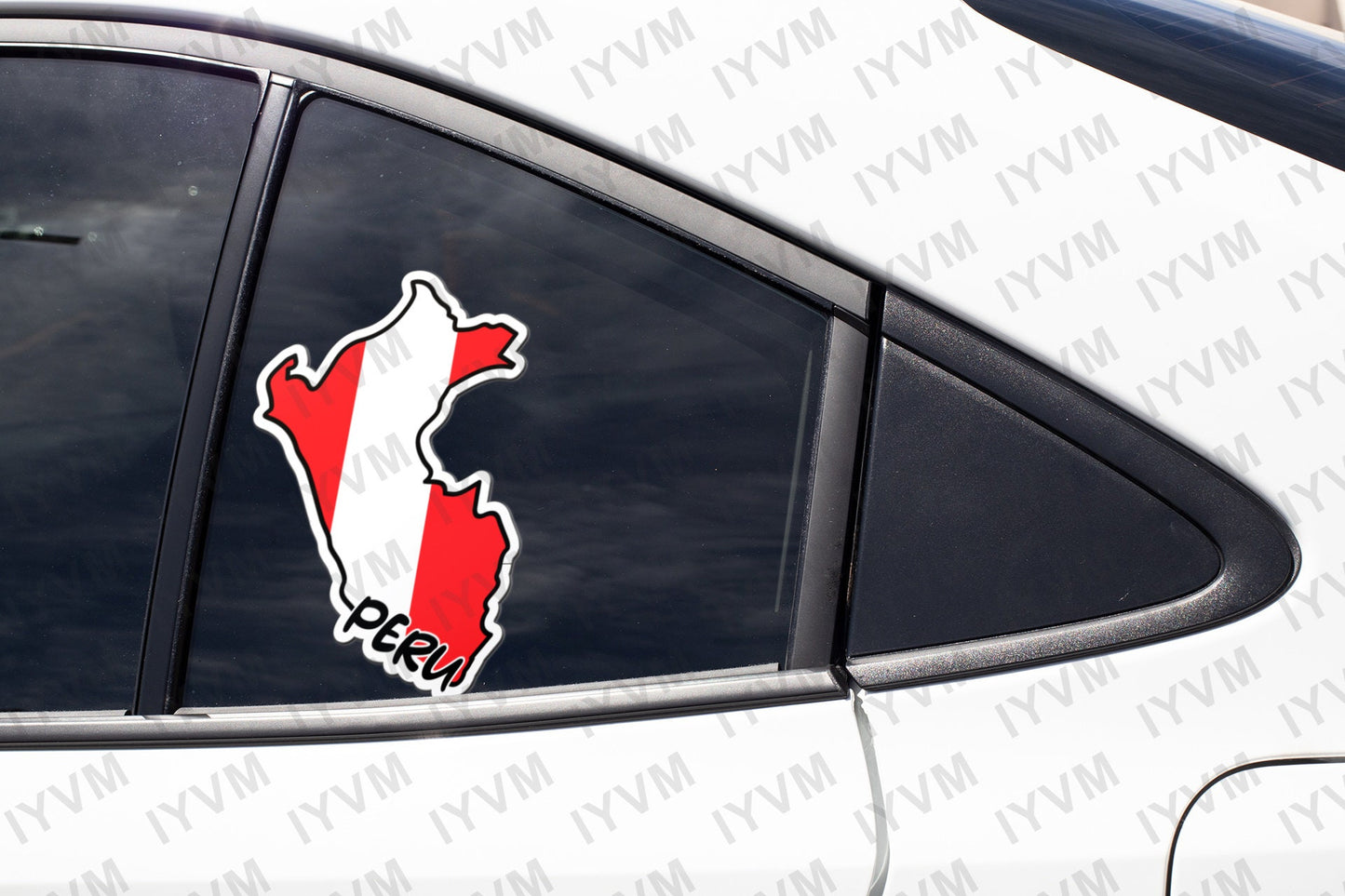 Peru Map Flag Sticker Decal / Republic of Peru / República del Perú / Lima