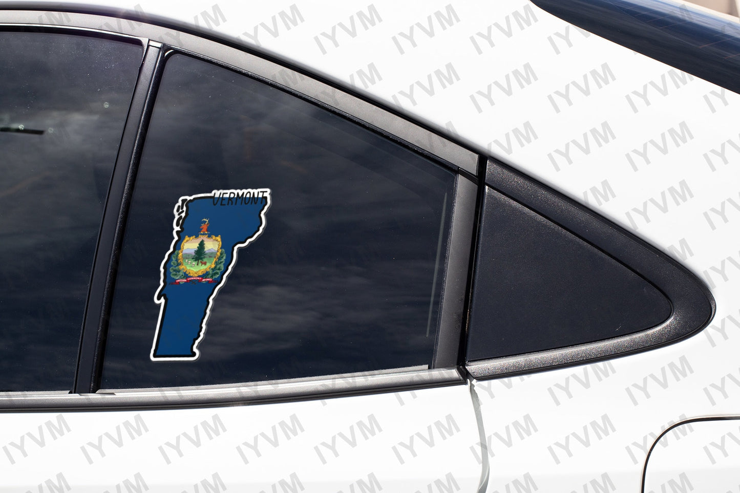 State of Vermont Map Flag Sticker Decal  USA Vermont State  Montpelier  The Green Mountain State