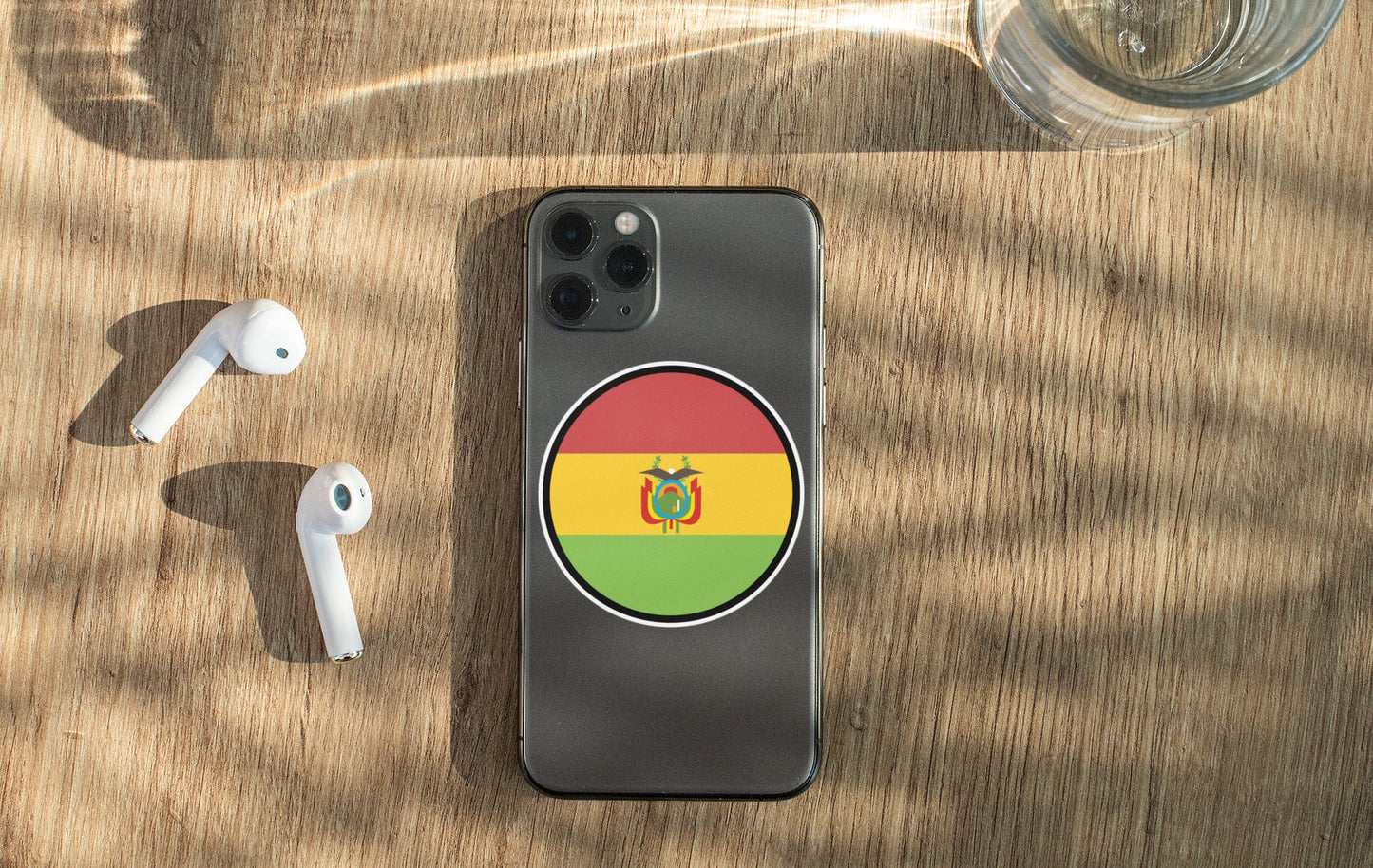 Bolivia Flag Circle Sticker Decal
