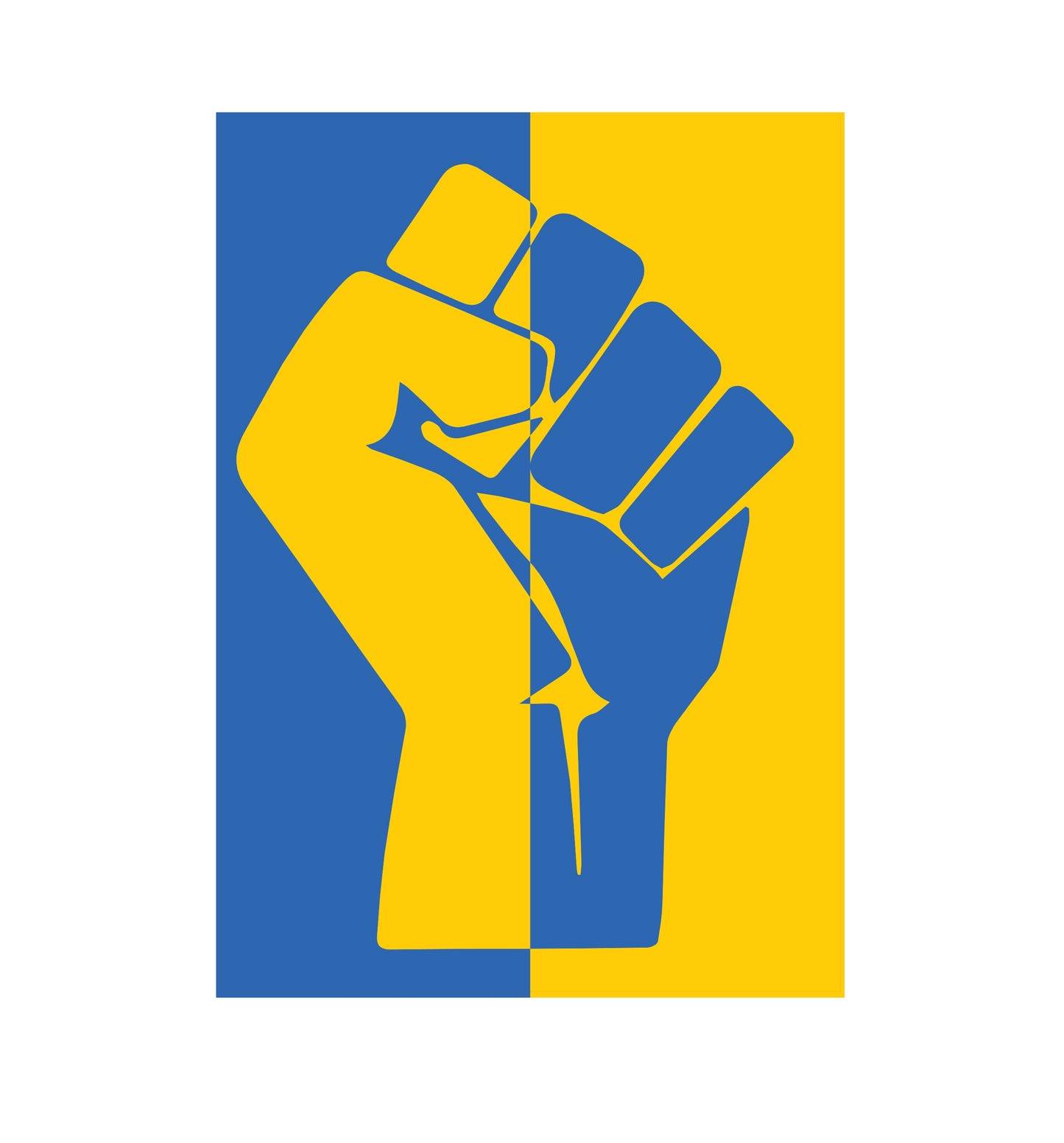 Ukraine Flag Resist Fist I Stand with Ukraine Sticker Decal / Russia Invasion / Anti War / Say No to War / Pray for Ukraine and Ukrainians /