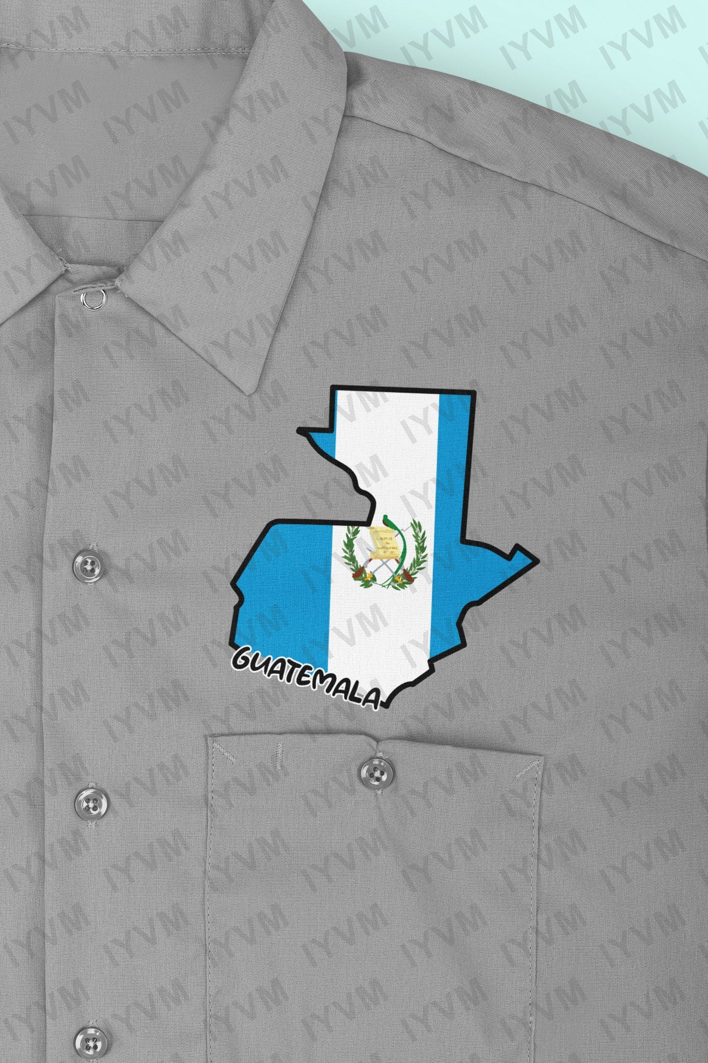 Guatemala Map Flag Iron On Heat Transfer Vinyl HTV Republic of Guatemala República de Guatemala Libre Crezca Fecundo Guatemala City