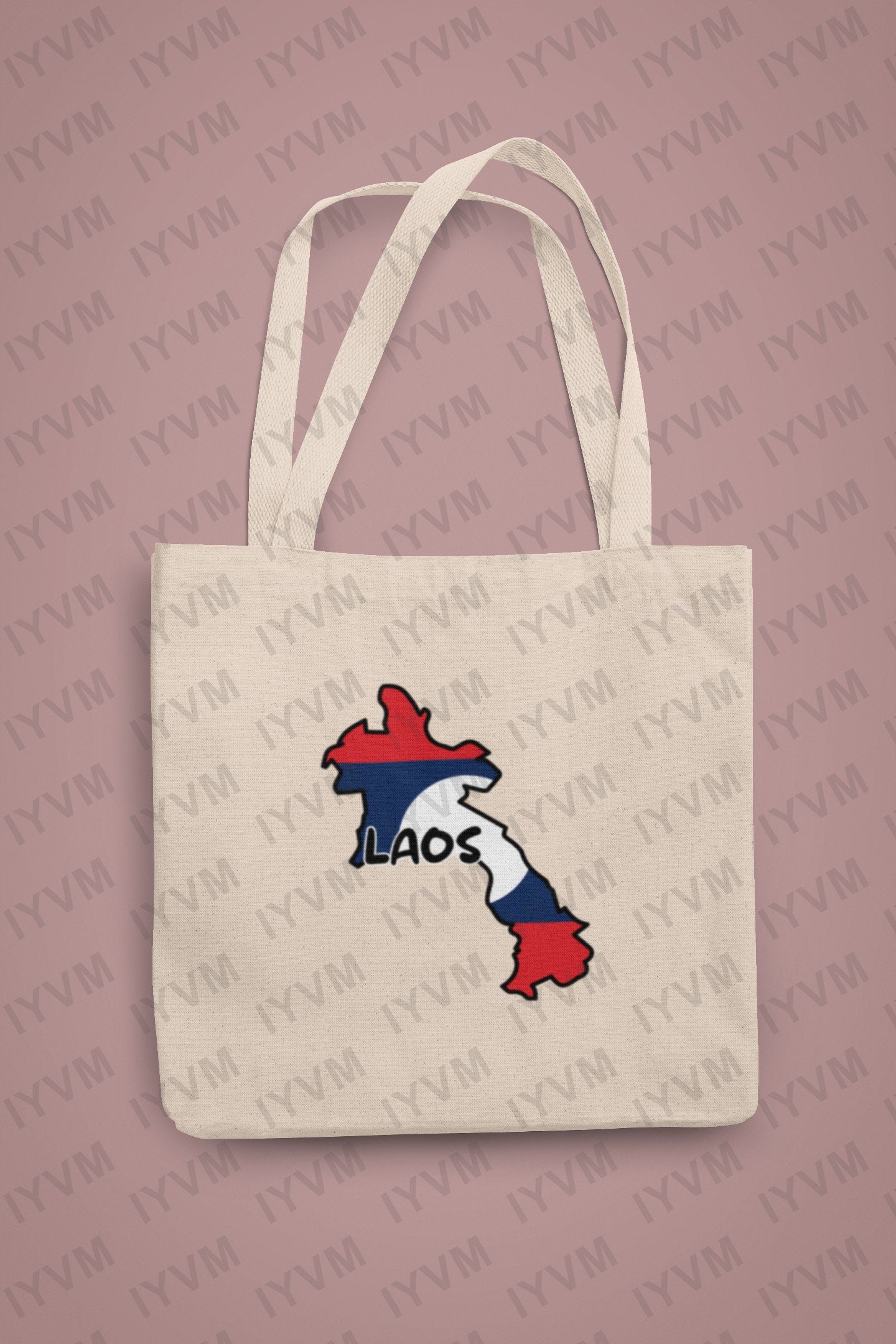Laos Map Iron On Heat Transfer Vinyl HTV / Lao People's Democratic Republic /  Vientiane / Lao Laotian /