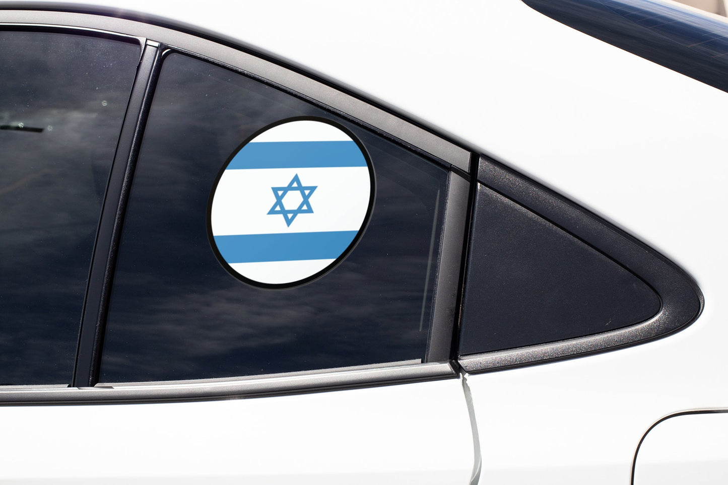 Israel Flag Circle Sticker Decal