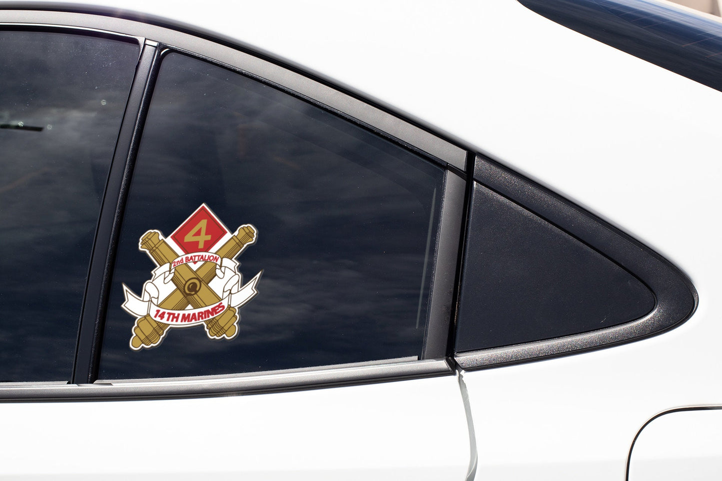 US Marine Corps Badge Sticker Decal 2nd Battalion 14th Marines Peacemaker Car Sticker Bumper Sticker for Car Emblem