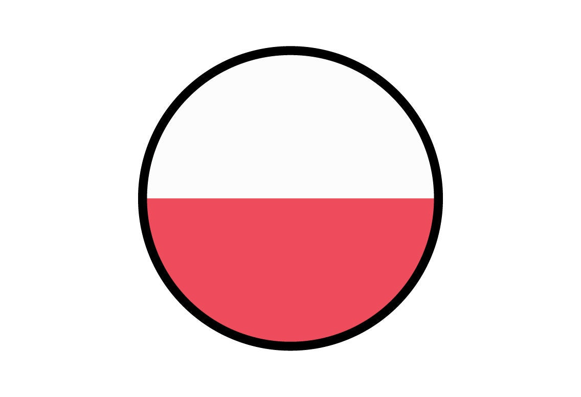Poland Flag Circle Sticker Decal